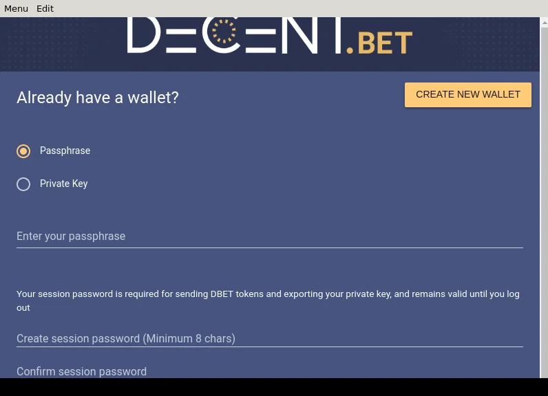 DBET screenshot